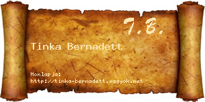 Tinka Bernadett névjegykártya