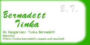 bernadett tinka business card